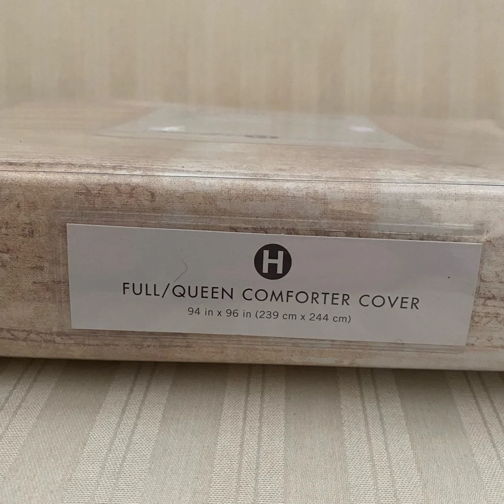 Hotel Collection Manhattan Duvet Cover Brush Strokes 100% Pima Cotton Full/Queen